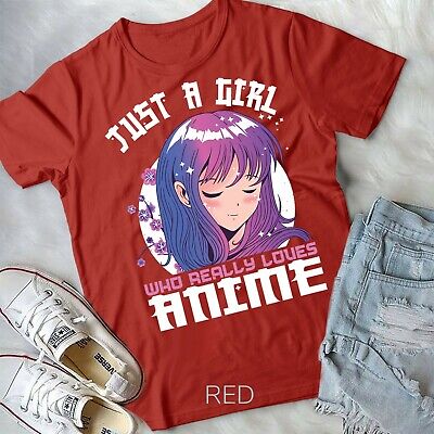 Anime Gifts for Teen Girls Just A Girl Who Loves Anime Unisex Form T-shirt