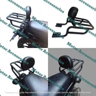 Black Rear Luggage Rack Carrier With Backrest Pad Fit For  Royal Enfield Hunter