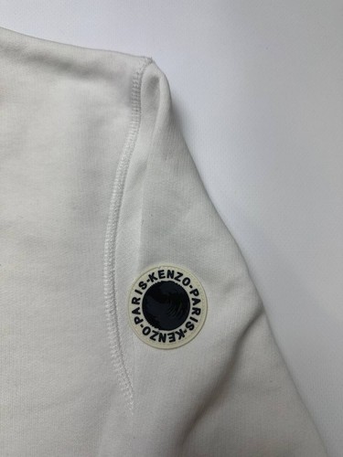 KENZO White Embroidered Crew Neck Sweater Size XL - Picture 7 of 18