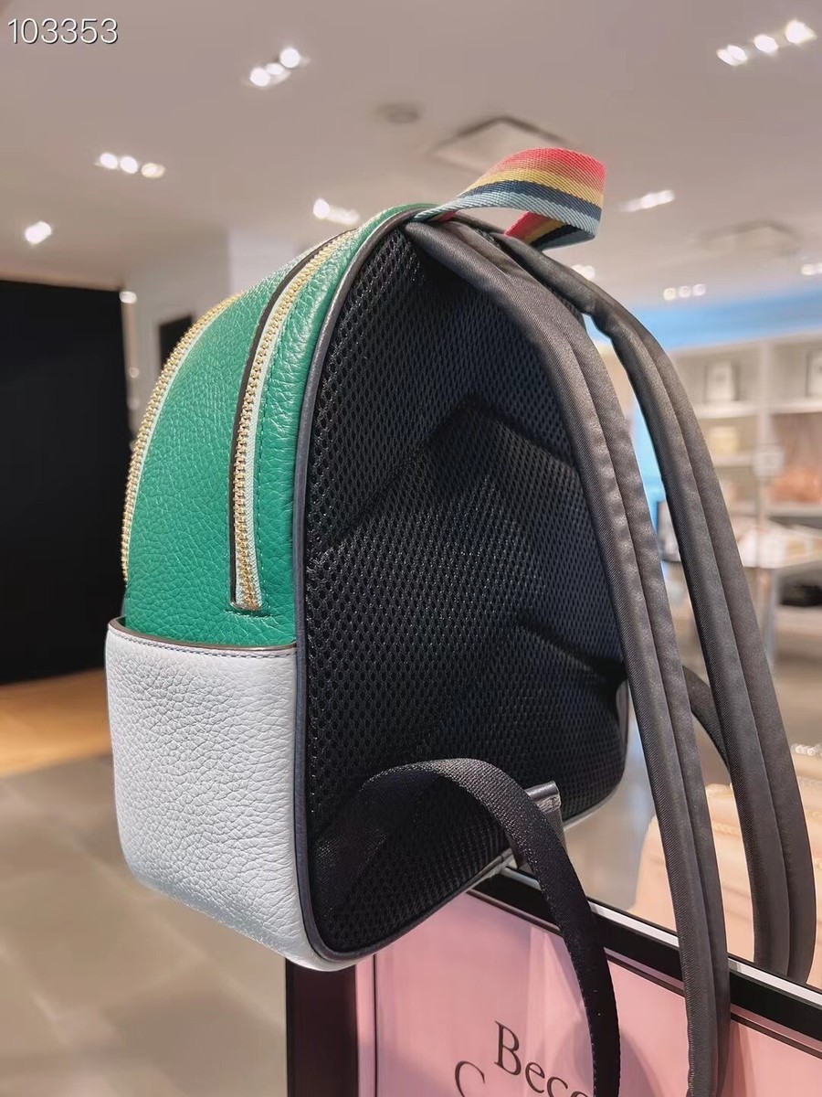 NWT Coach C8259 Mini Court Backpack Pebble Leather w Radish