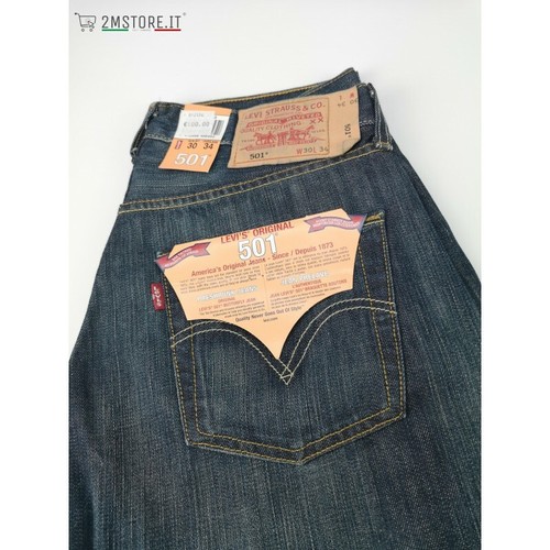 LEVI'S jeans LEVIS 501 Blu Scuro Slavato Original Regular Fit Dritto NEW  LABELS | eBay