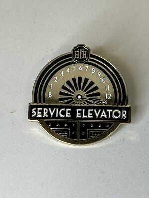 Disney D23 Member Exclusive Service Elevator Hollywood Tower Hotel Sign Pin