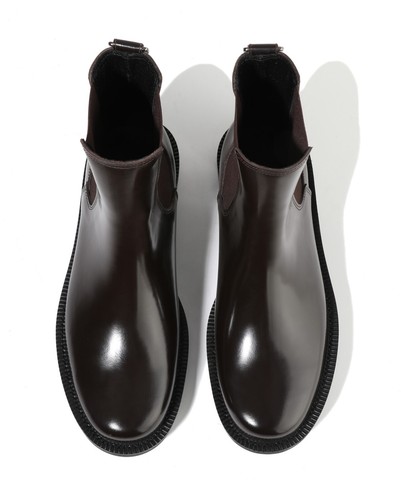 Botas Chelsea Firenze Atelier Para Hombre Cuero Marrón Punta Redonda Tobillo con Suela Vibram - Imagen 5 de 13