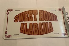 Made in the USA! Sweet Home Alabama white premium license plate.
