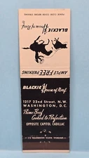 Vintage Matchbook BLACKIE’S HOUSE OF BEEF Washington DC Prime Beef Cowboy Logo