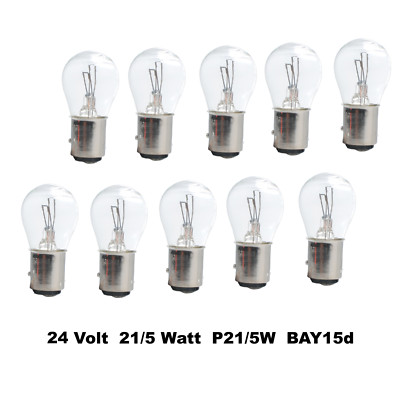 40x 24V 21/5W P21/5W BAY15d  Glühlampe Glühbirne LKW Bus Lampen   M915h
