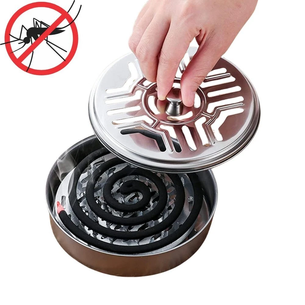 Occzin 2 Pezzi Porta Zampirone da Esterno, portatile Porta Bobina per Zanzare, Supporti a spirale per zanzare, Porta Spirali Antizanzare per camera da letto, soggiorno, Campeggio, Giardino (Pino