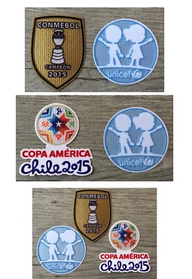 2015 Copa America Chile/CONMEBOL Chamion/UNICEF Patch Remendo Argentina Brazil