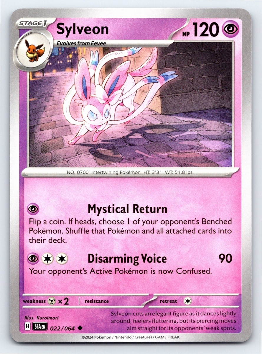 Sylveon 022/064 Uncommon Shrouded Fable Pokemon Card - NM Near