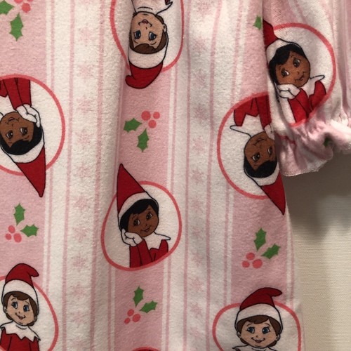 The Elf on the Shelf Girls Christmas Nightgown Size 4 New Pastel Pink & White - Picture 16 of 16