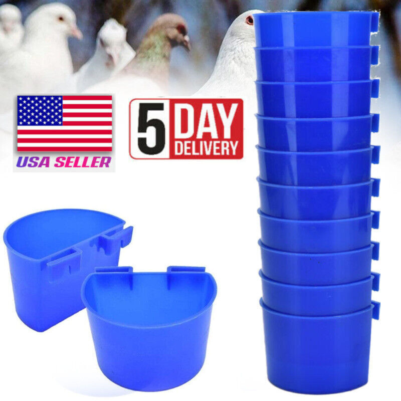 Bird Cage Cups Hanging Poultry Feeders Water Drinker For Pigeon Poultry Roosters