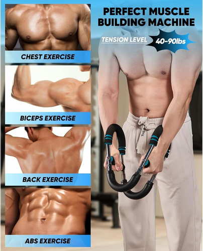 Twister Arm Trainer, 40-100Lb Adjustable Chest Workout Equipment, Arm Trainer, T - Picture 3 of 12