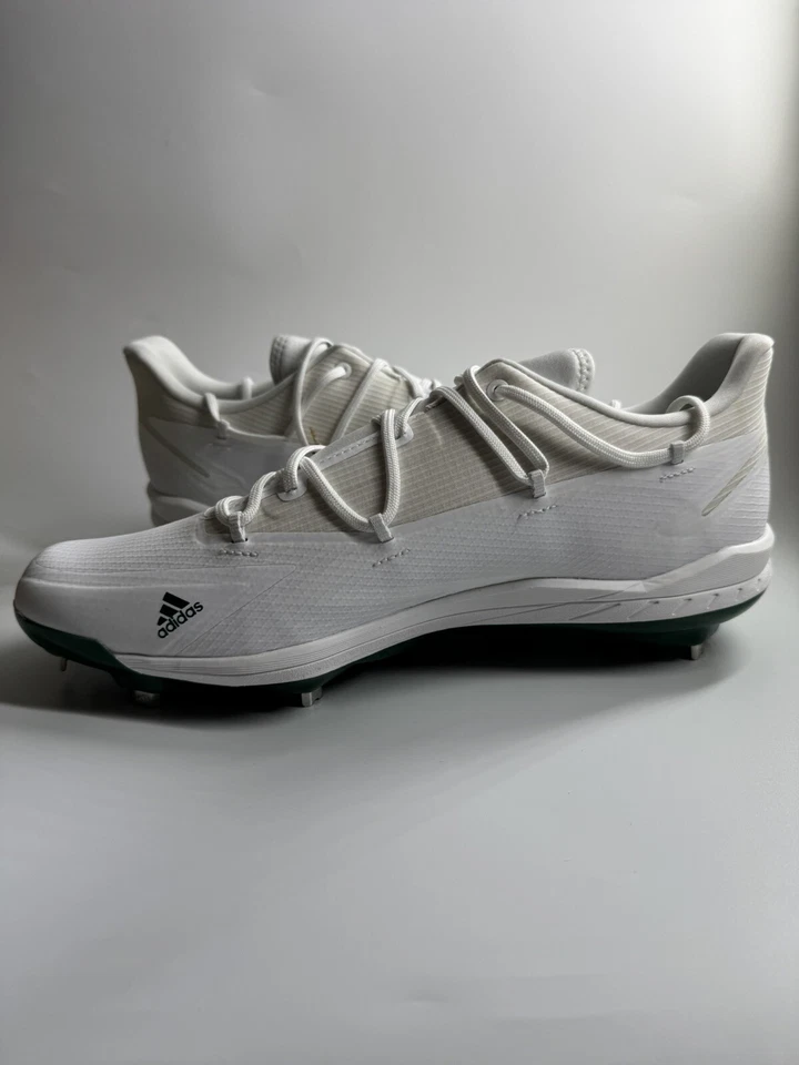 Tênis de beisebol Adidas masculino 13.5 ADIZERO AFTERBURNER 8 branco-tema verde H00973 - Imagem 4 de 4