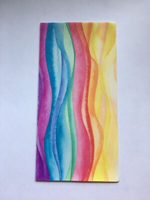 Wachsplatten 100x200x0,5mm Verzierwachs Regenbogen-Welle pastellWachsdekor Kerze