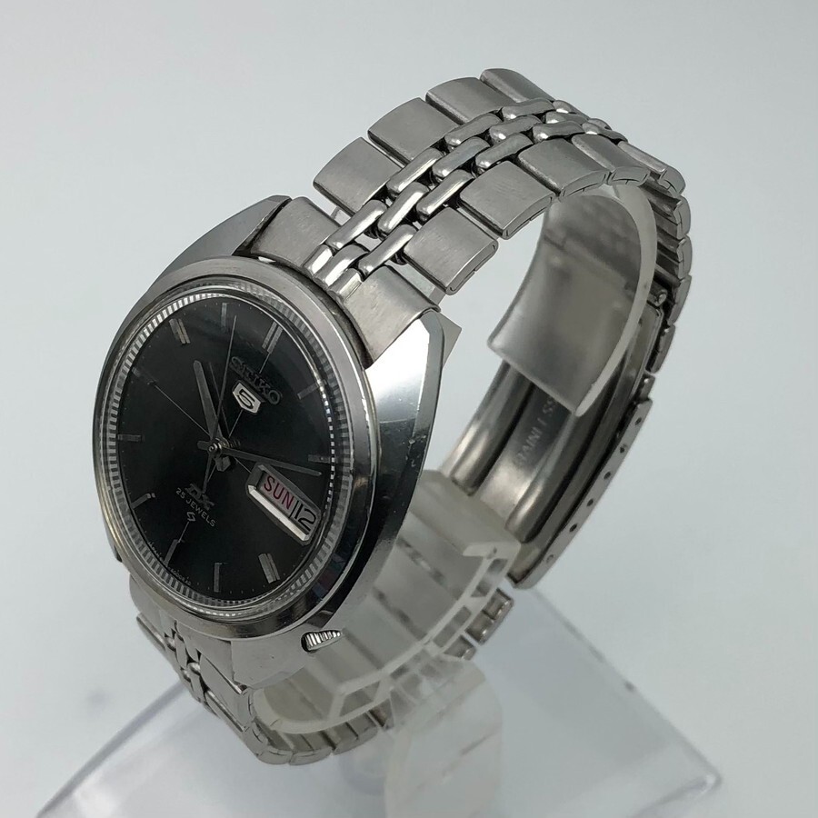 稼働 SEIKO 5 DX セイコー ファイブ デラックス 6106-6000 Vintage 1967 SEIKO 5 Deluxe DX 6106-6000 Black Dial 25 Jewel