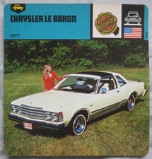 Chrysler Le Baron - Edito-Service Information Collectors Card