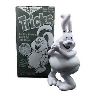 Tricky the Obese Rabbit Monotone Cereal Killers by Ron English
