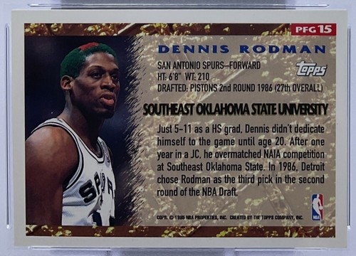 Dennis Rodman PSA 9 -1995 Topps ‘Pan For Gold’-Spurs, Bulls, Pistons- “The Worm” - Picture 8 of 8