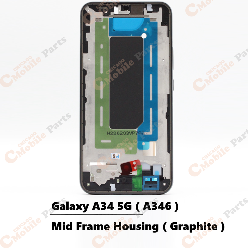 Galaxy A34 5G 2023 Mid Frame Housing ( A346 / Graphite ) | eBay
