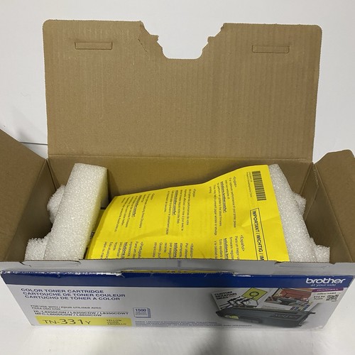 genuine brother TN-310Y yellow color toner cartridge opened box sealed - Photo 3/4