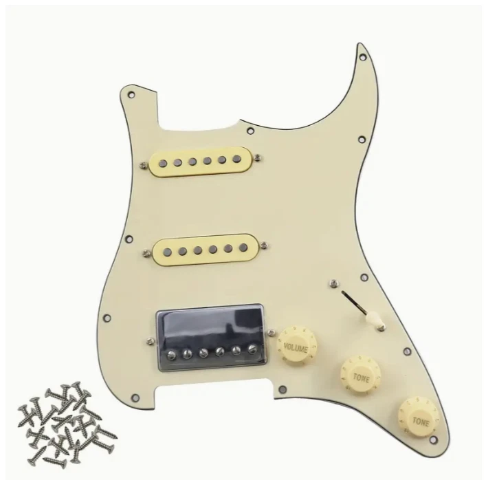Battipenna Per Chitarra Fender Stratocaster HSS 4 Strati Rosso Tartaruga - 11 Viti