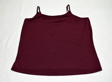 Lane Bryant Women Tank Top 18/20 Burgundy Round Neck Adjustable Strap Camisole