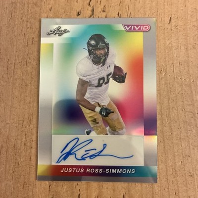 Leaf Vivid Football Justus Ross Simmons Auto 6/9