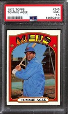 1972 Topps #245 Tommie Agee PSA 7.5 NM 54680249 