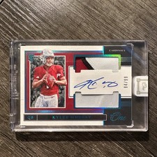 Kyler Murray 2019 Panini One #35 Dual Rookie Patch Auto Blue RPA 94/99 On-Card. rookie card picture