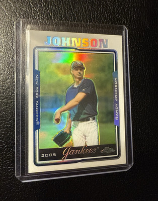 Topps 2005 Chrome RefractorRandy Johnson #254 New York Yankees MLB card