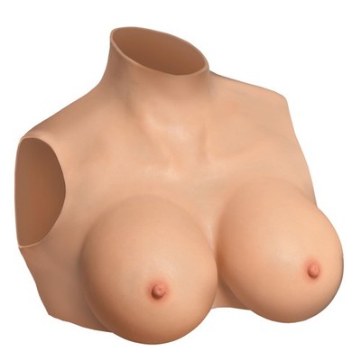 Master Series Perky Pair G-Cup Silicone Breasts for Men & Couples. Perky