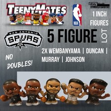Lot Of 5 NBA TeenyMates Victor Wembanyama  Tim Duncan Johnson SAN ANTONIO SPURS
