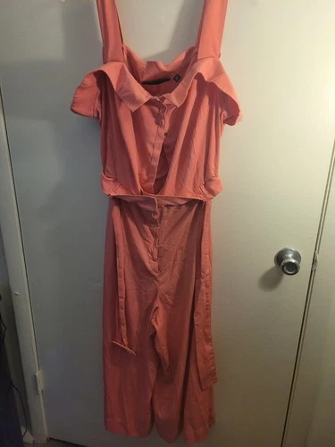 Pre-owned XXL Gabrielle Union Women's Coral Jumpsuit