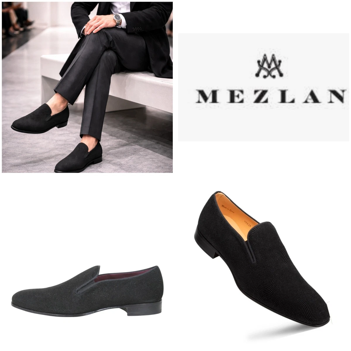 Mezlan Black Suede Men display picture 3