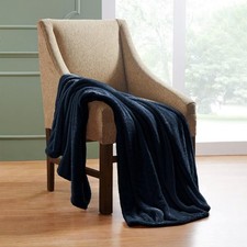 Superior Navy Blue Ultra Soft 50" x 60" Fleece Throw
