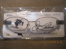 Joan Collins FRAMES JC 9735 Women GOLD BROWN Metal Glasses Frames 140 LOT 65