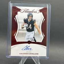 2025 Panini Flawless Colston Loveland /20 Ruby Patch Auto RC