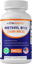 Vitamatic Methyl B12 2500 mg   Natural Berry Flavor   240 Fast Dissolve Tablets