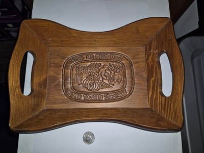 Vintage Wooden Bread Tray 12'' x 7'' Give Us This Day Our Daily Bread OT25