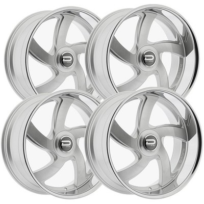 (Set of 4) Dazz D105 Bussin 24x9 5x4.75''/5x5'' +0mm Brushed/SSL Wheels Rims