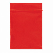 Red Zip Lock Bags 3" x 5" 2 Mil Reclosable Poly Plastic Food Safe Bags