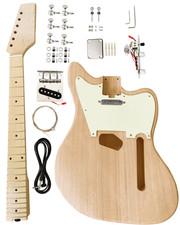 Mahogany Body and Maple Neck,Maple Fretboard,Uncut DIY Guitar Kit Unfinished