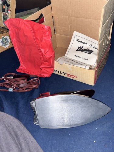 Durabilt Vintage Folding Travel Iron AC/DC New With Box - Picture 3 of 6
