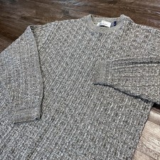 VTG Bill Blass Sweater Mens L Knit Grandpa Fisherman Made In USA Y2K