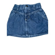 Vintage OshKosh Bgosh Girls Denim Skirt 3T Blue Pleated Made in USA 930-9003