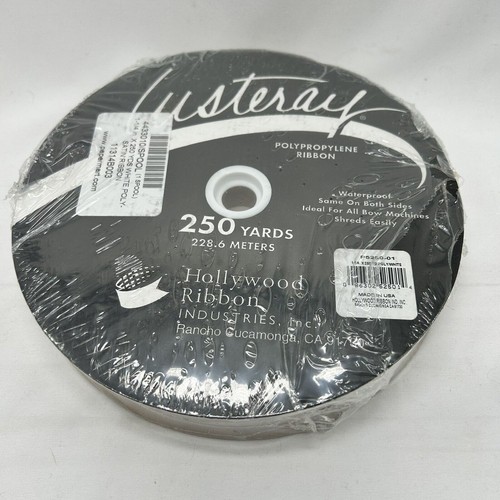 Lusteray WHITE 250 Yard 1-1/4" Inch Polypropylene Ribbon Crafting Bows - Picture 2 of 3
