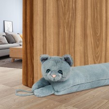 NABOWAN Under Door Draft Stopper 32 inch - Adorable Cat 32 Inch, Grey