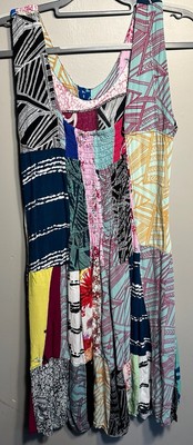 Peaceful People Patchwork Tank Dress Boho Festival Vibes S/M