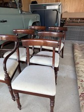 Set of 6 dining solid wood chairs with beige velvet covers - used, worn covers