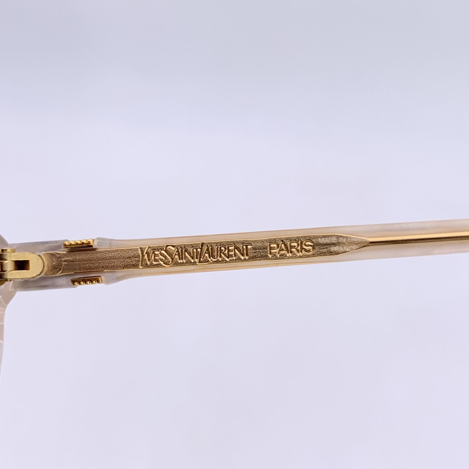 Occhiali da sole Yves Saint Laurent vintage grigio bianco SOPHOCLE 56 14